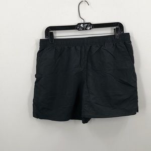 Columbia Womens Black Elastic Waist Slash Pockets Pull On Hiking Shorts Medium